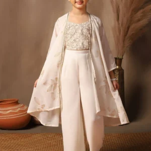 Girl's Printed Straight Ethnic Jacket