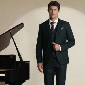 Peter England Men's Single Breasted Solid Suit