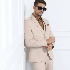 Randle Men's Slim-Fit Single-Breasted Three-Piece Formal Suit