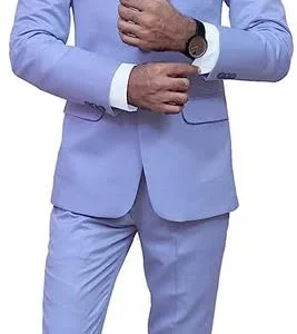 Humjoli Men's Solid Blazer and Trouser Suit