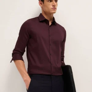 The Bear House Men's Solid Formal Shirt